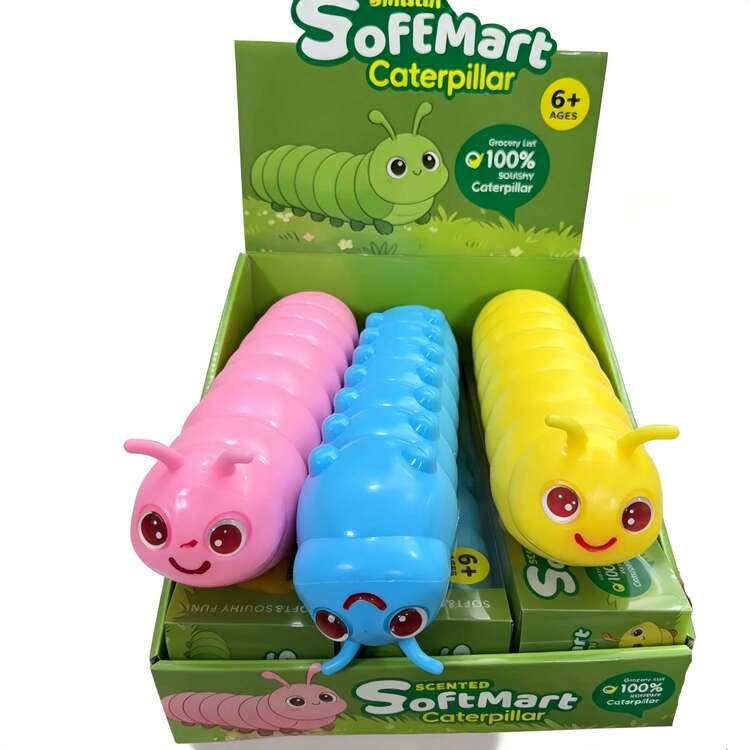 سكوشي دودة عملاقة قابلة للضغط ألوان متنوعة التمدد والضغط Squishy