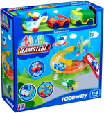 تيمسترز لعبة مضمار سباق تايني مع 3 سيارات مركبات مع مسار Teamsterz