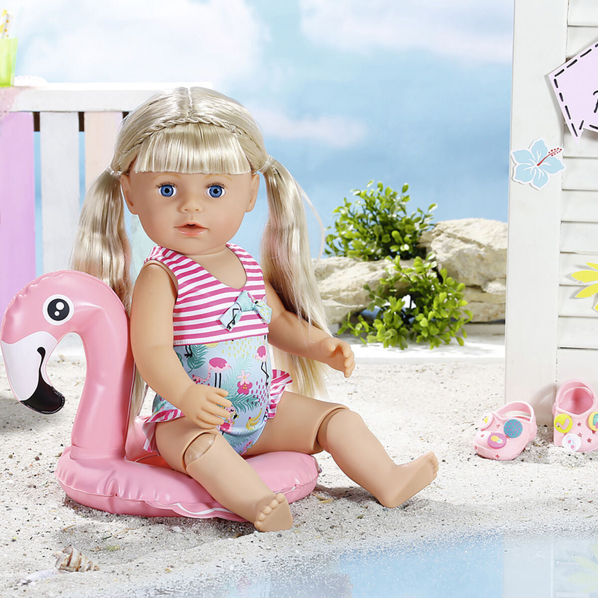 بيبي بورن لعبة هوليداي للسباحة المرحة 43 سم دمى المواليد Baby Born