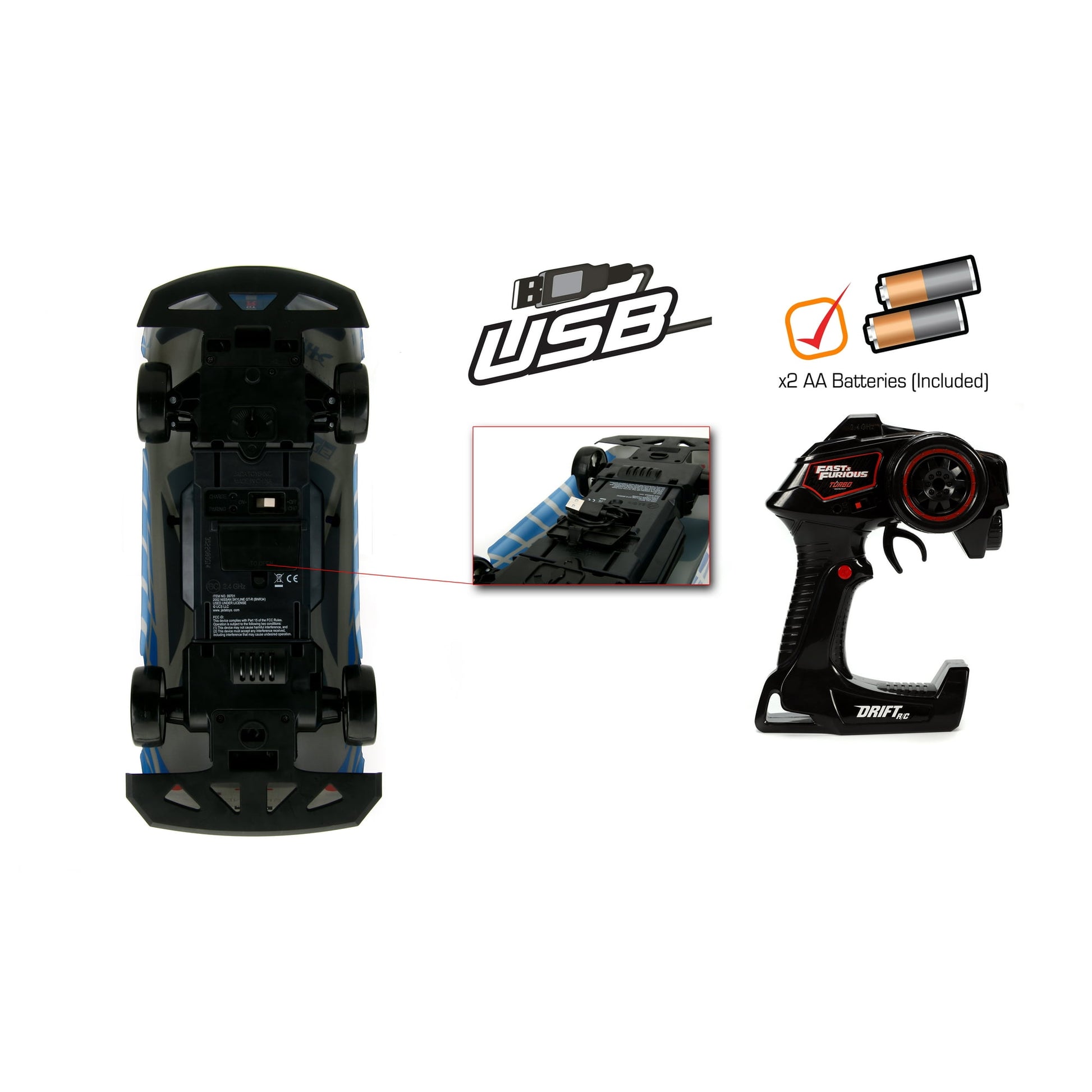 جادا سيارة السرعه ةالغضب نيسان سكاي لاين بريموت كنترول السيارات ريموت كنترول Jada