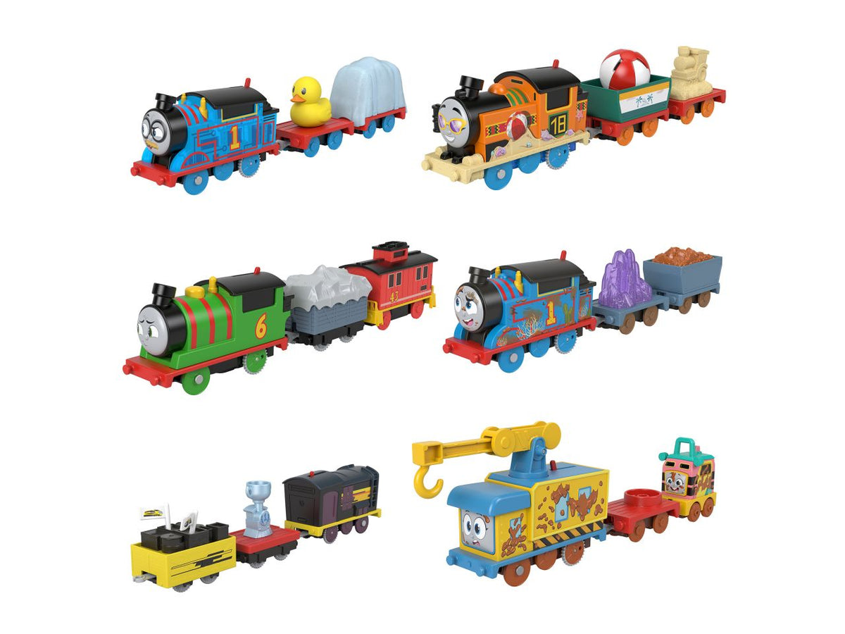 توماس مجسمات قطارات مع عربة اشكال متنوعة المركبات المتنوعه Thomas and Friends