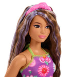باربي دمية فاشونيستا بفستان زهور بنفسجي دمى الشخصيات Barbie