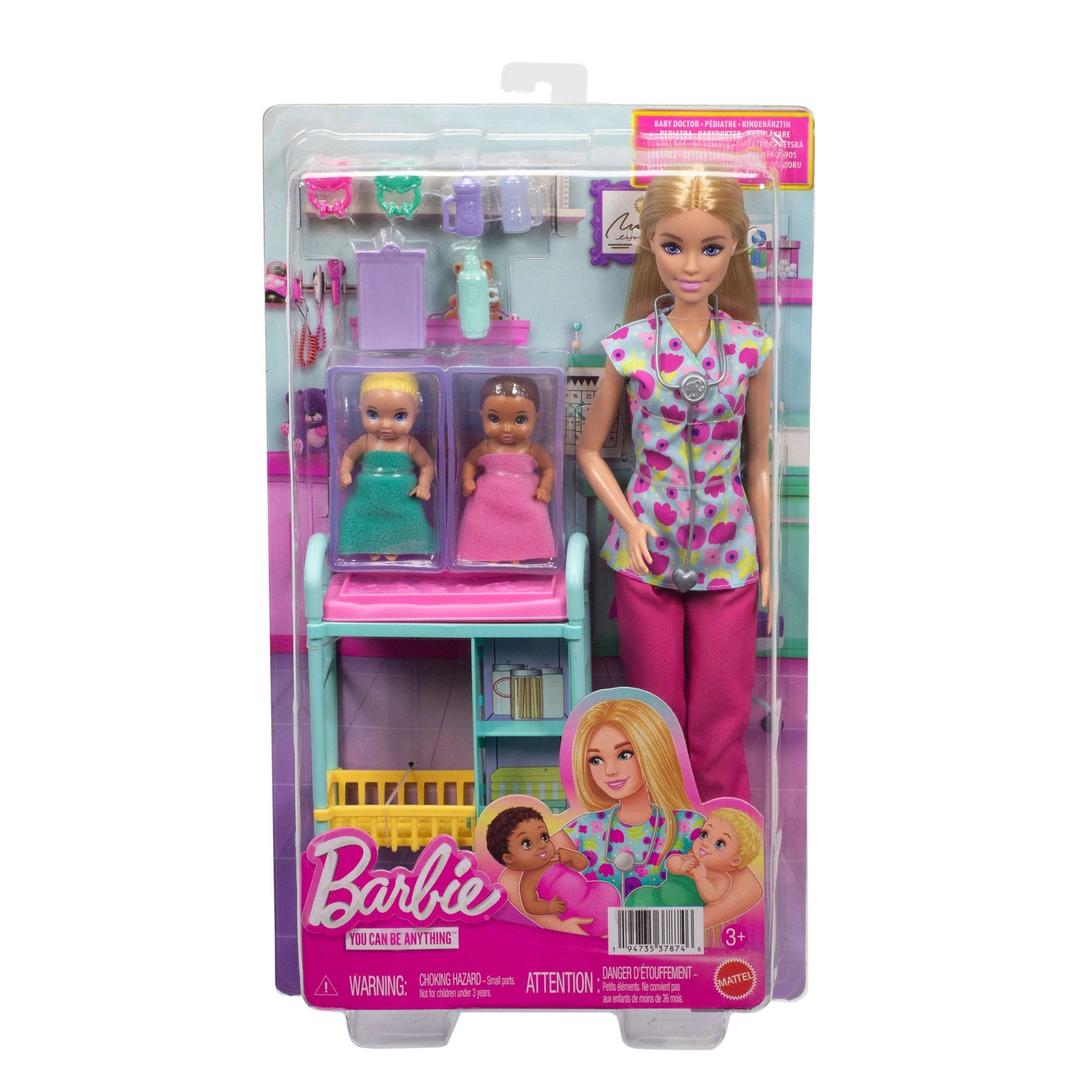 باربي دمية طبيبة الأطفال دمية مع اكسسوارات Barbie