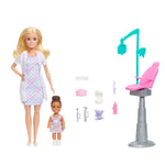 باربي دمية طبيبة أسنان مع طفلة صغيرة دمية مع اكسسوارات Barbie
