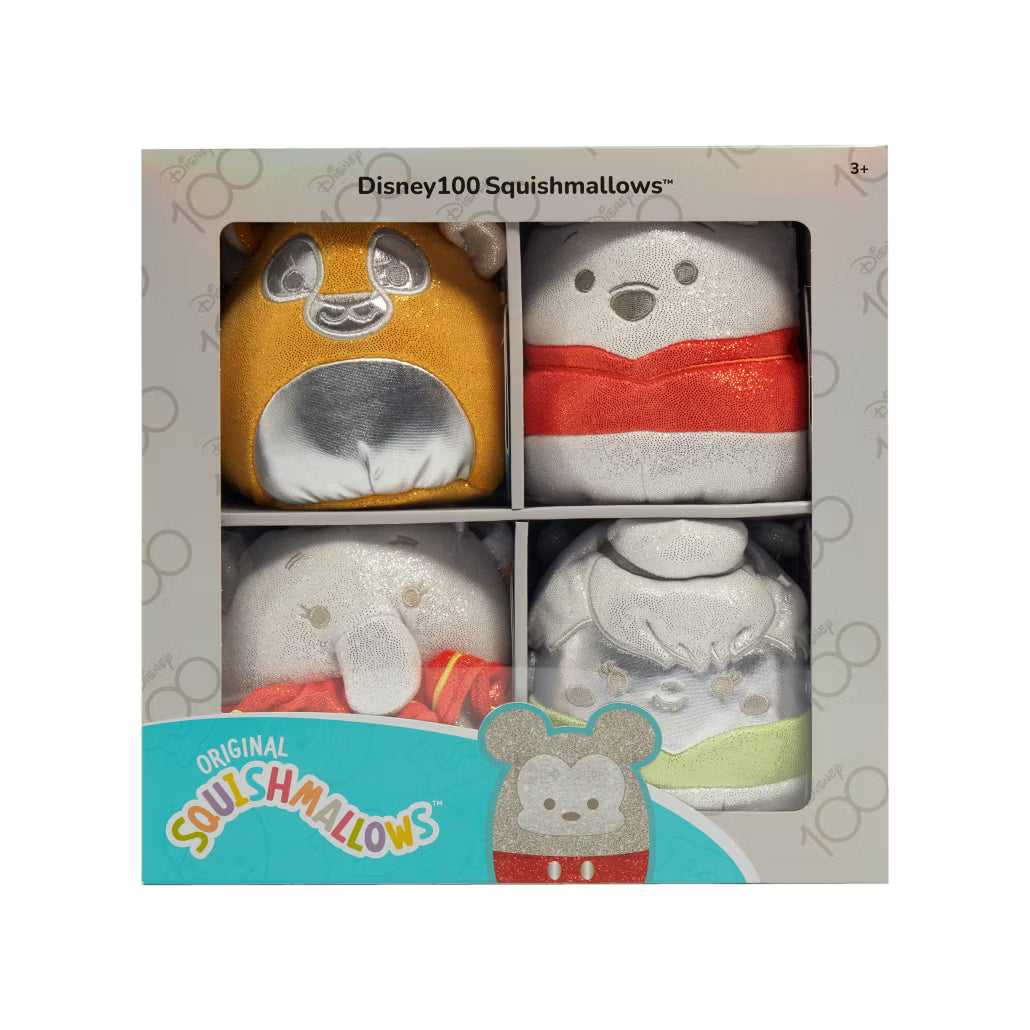 سكويش مالوز ديزني 100 عام 4 شخصيات الالعاب القطنية Squishmallows