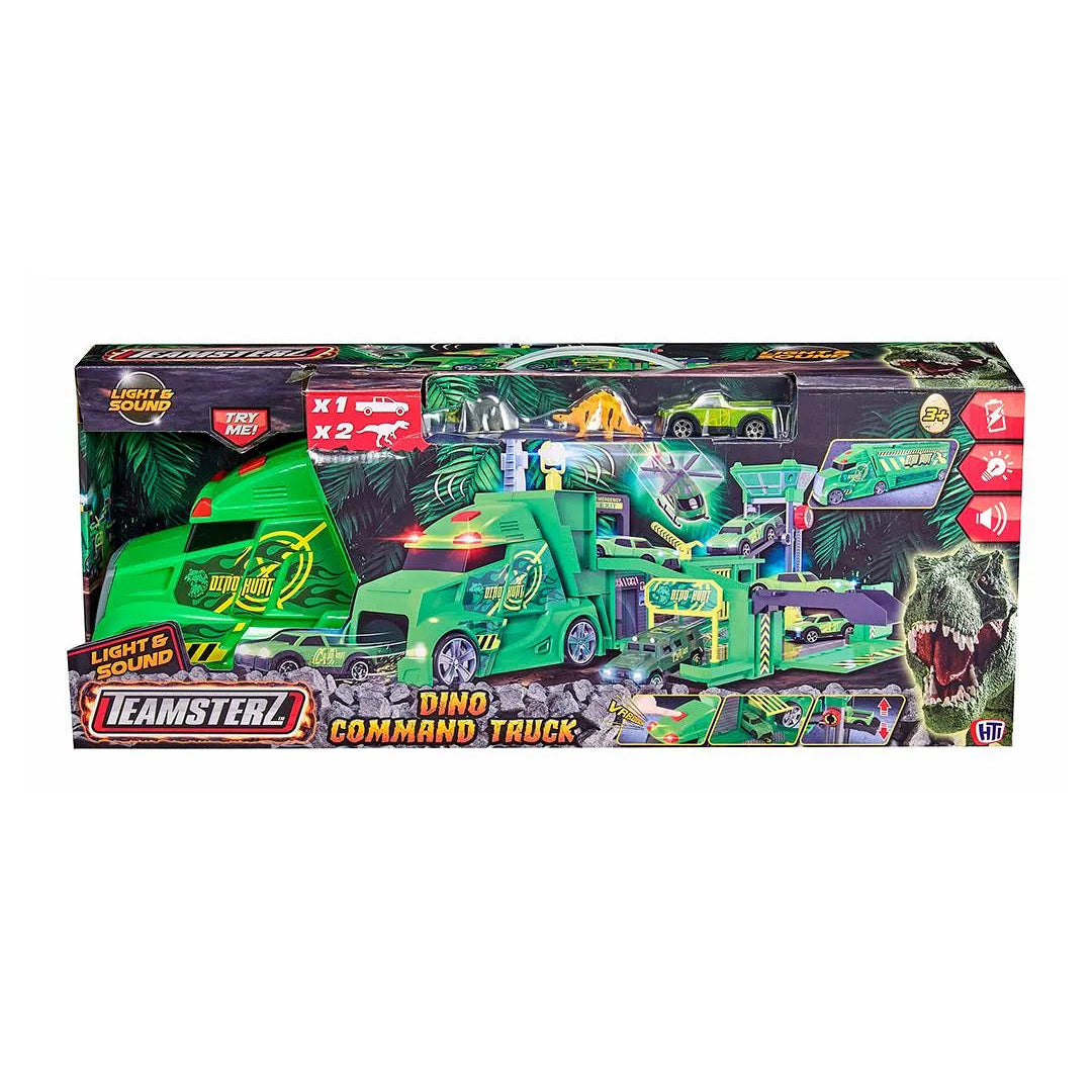تيمسترز شاحنة القيادة لصيد الديناصورات ناقلة سيارات Teamsterz
