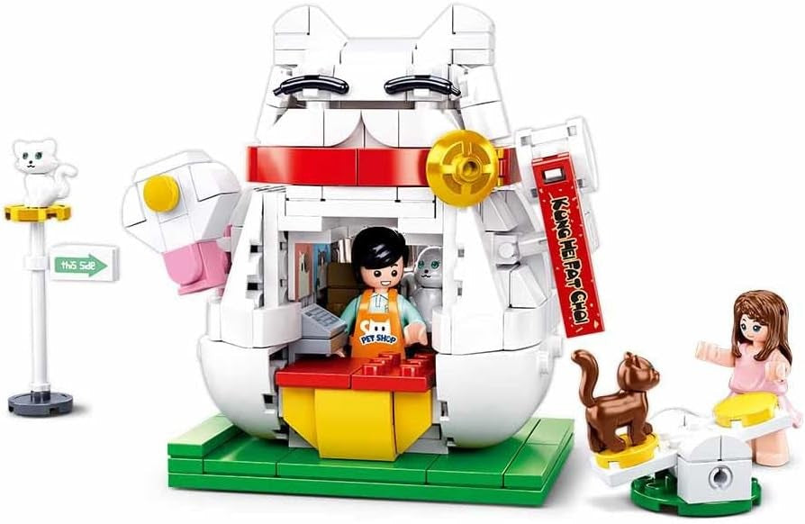 سلوبان لعبة بناء متجر ووندرز-كات 323 قطعة مكعبات التركيب Sluban