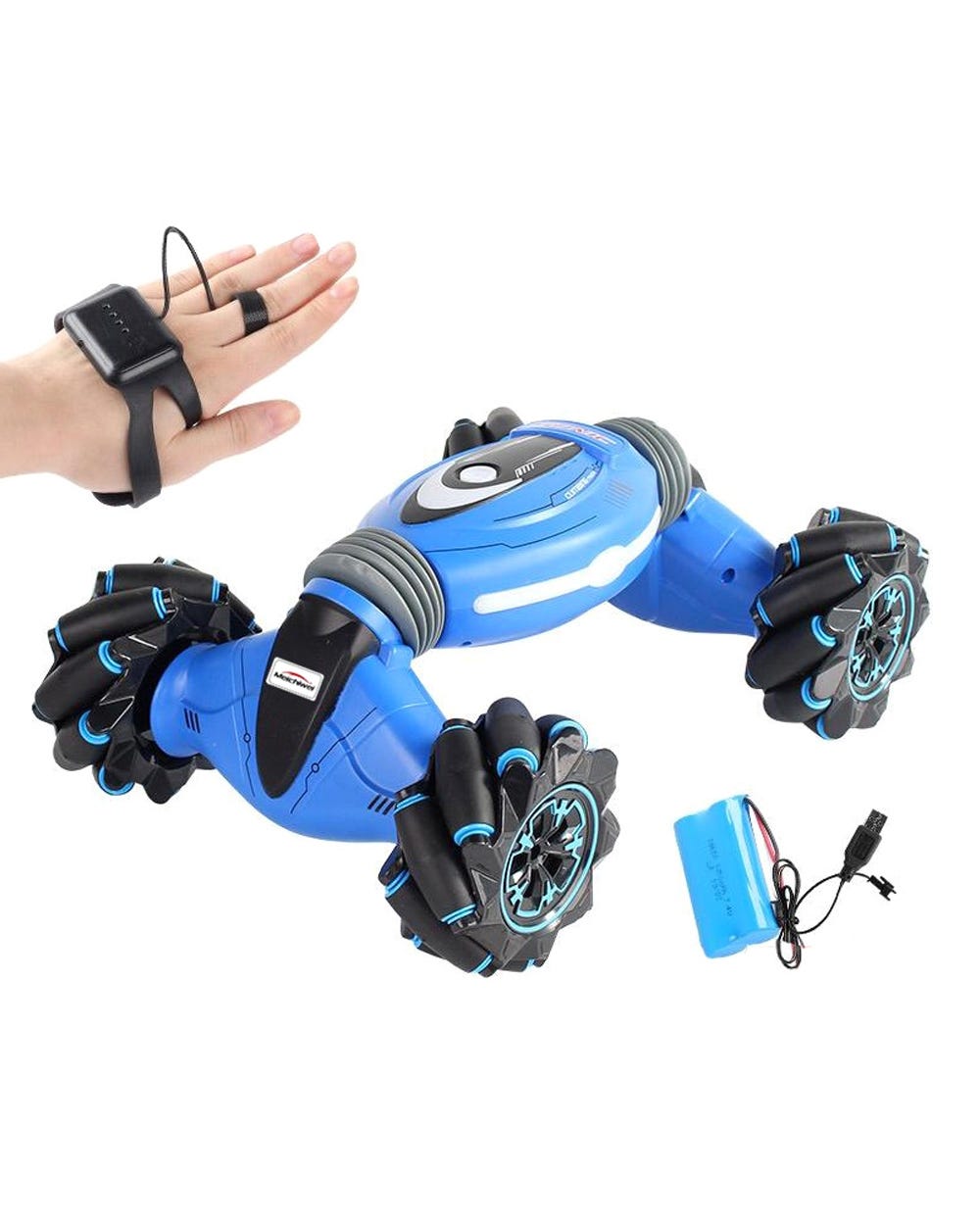 سيارة بهلوانية بجهاز تحكم عن بعد لون ازرق السيارات ريموت كنترول LOCAL