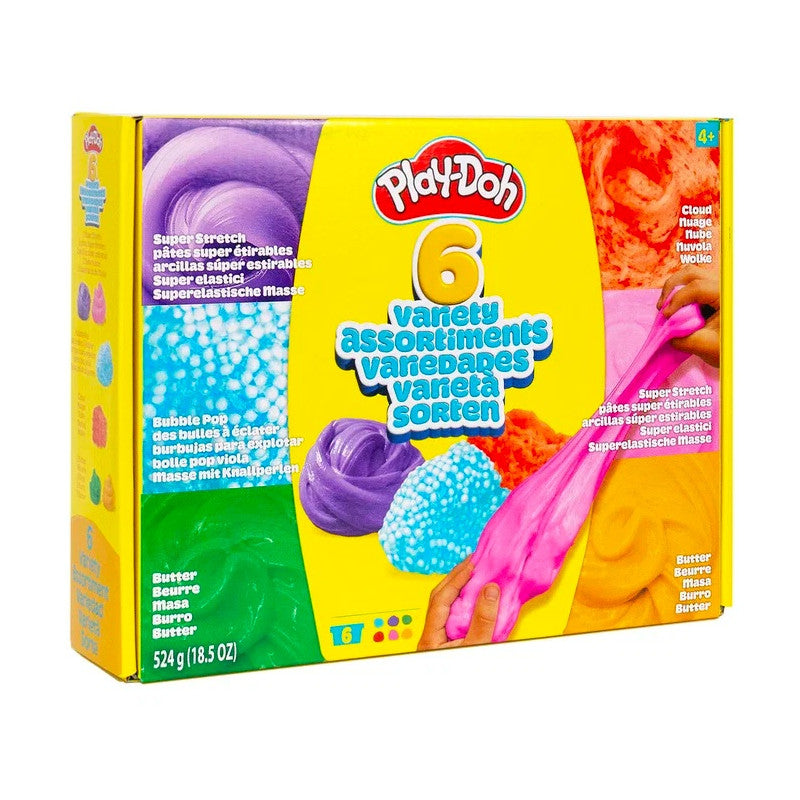 بلاي دوه مجموعة سلايم متعددة 6 قطع سلايم Play-Doh