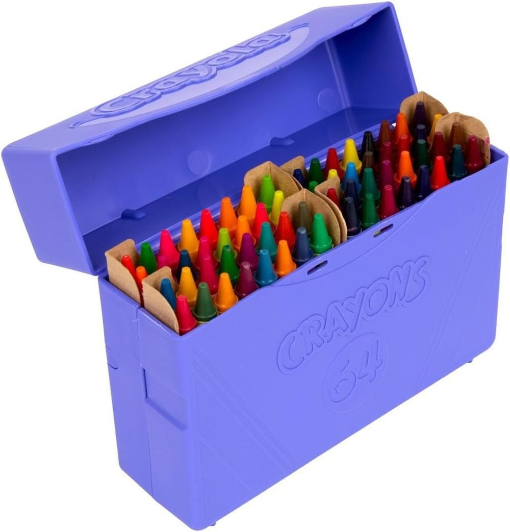 كرايولا علبة أقلام تلوين 64 لون متنوعة رسم و تلوين Crayola