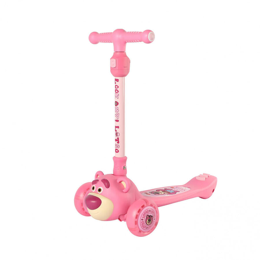 ميسوكا سكوتر الدب الوردي 3 عجلات 3D قابل للطي سكوتر 3 عجلات Mesucca