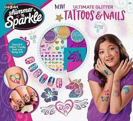 شيمر اند سباركل تاتو الجسم والأظافر اللامعة المكياج والتجميل Shimmer N Sparkle