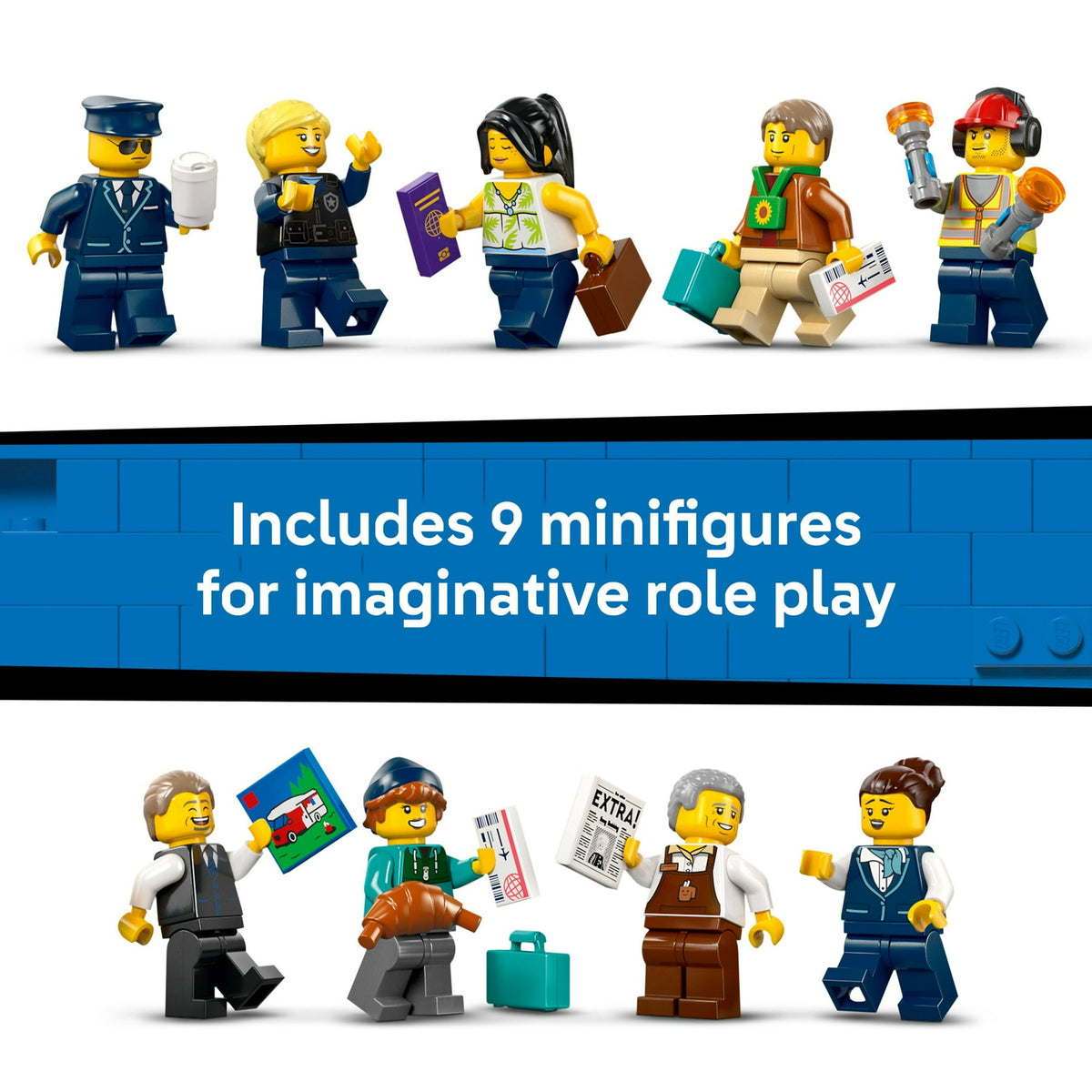 ليجو 60502 سيتي مطار به طائرة مكعبات التركيب LEGO