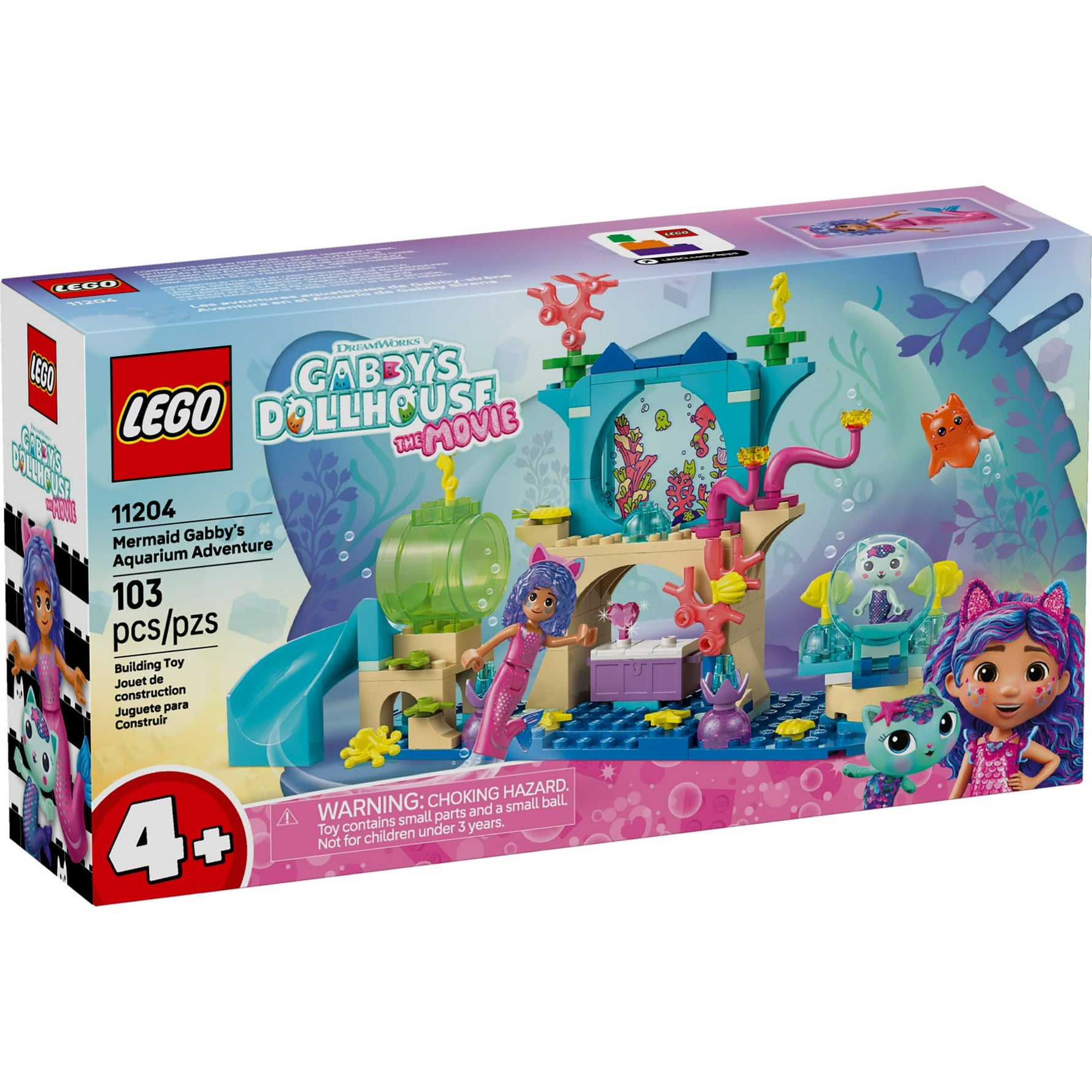 ليجو 11204 بيت الدمى حورية البحر في حوض الأسماك مكعبات التركيب LEGO