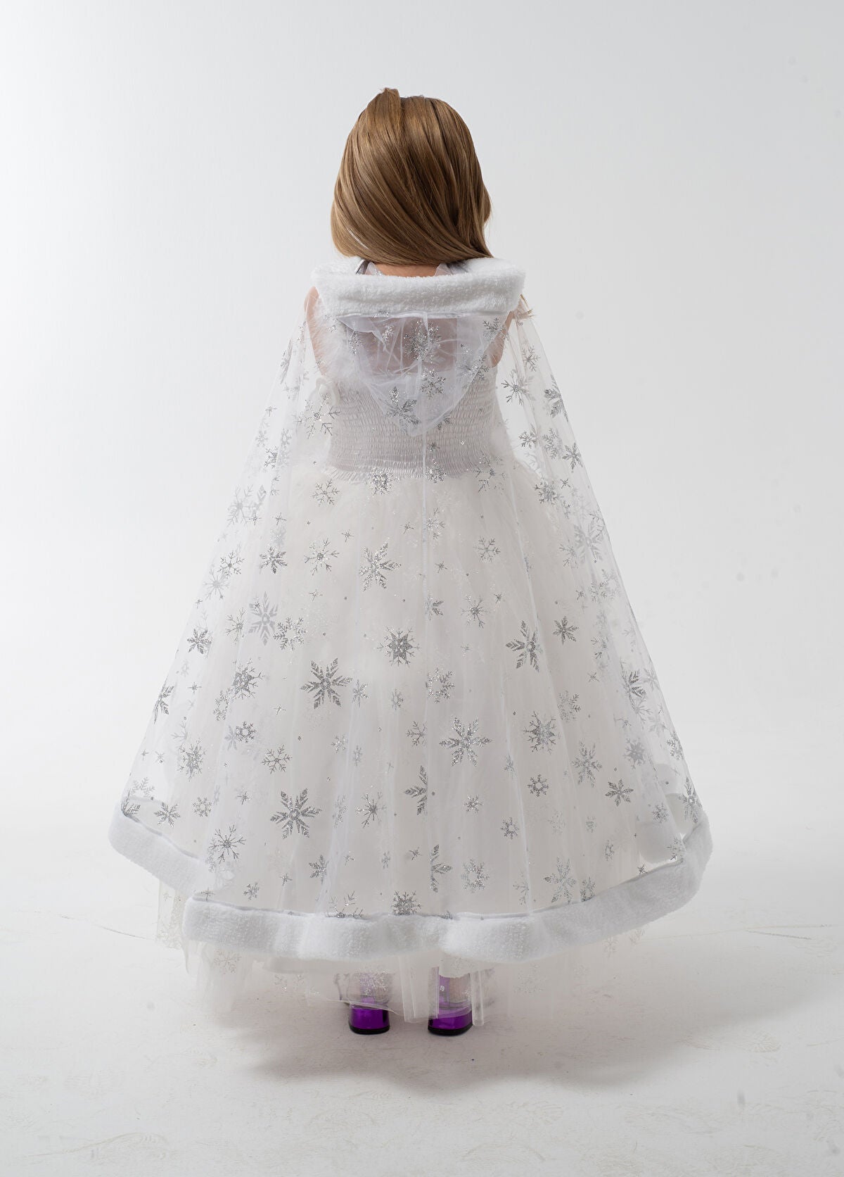 فيري لاند زي عباءة الثلج البيضاء ملابس الأميرات Fairy Land