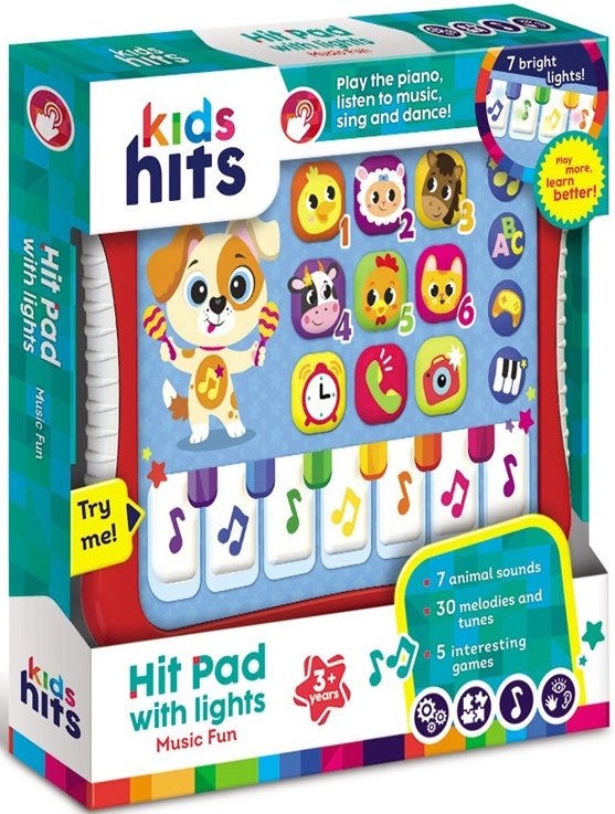 كيدز هيتس لوحة مع أضواء وموسيقى مواليد تفاعلي Kids Hits