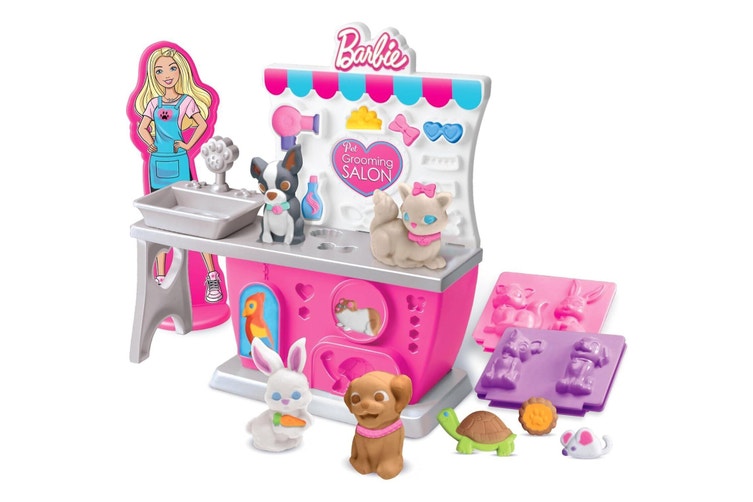 باربي سوفتي دو بيت شوب مع صالون حلاقة الصلصال والمعجون Craz-Art