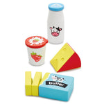مجموعة ألعاب مشتقات الألبان الخشبية 4 قطع ألعاب المطابخ ELC