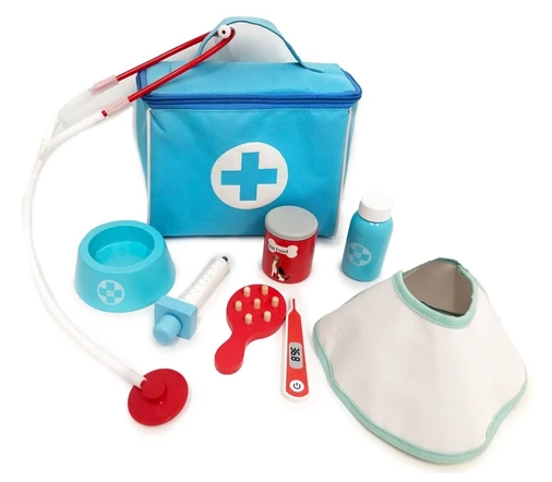 التعليم المبكر شنطة ألعاب الطبيب البيطري تقمص الأدوار ELC