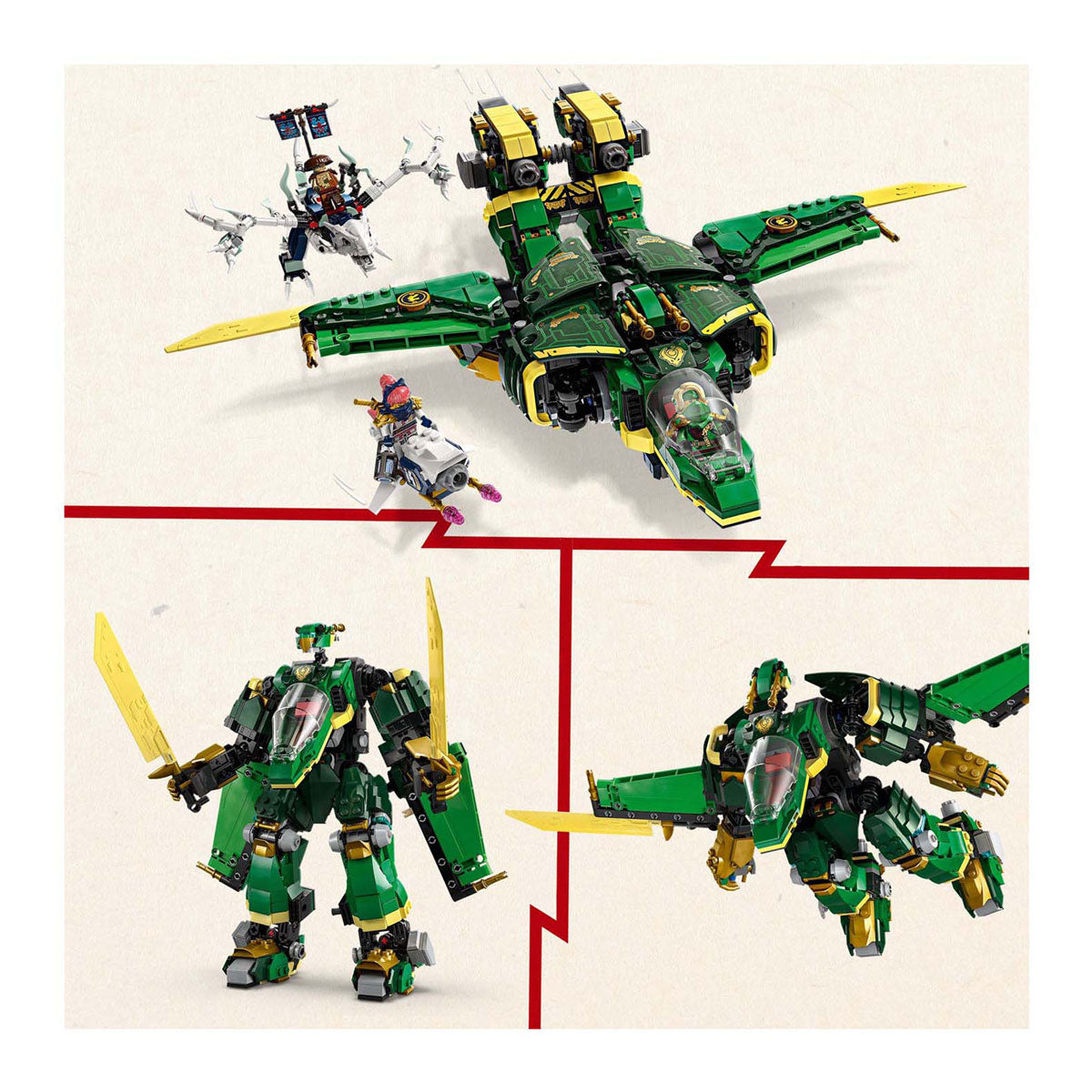 ليجو 71845 نينجاغو لويدز ميكانيكي الطائرات مكعبات التركيب LEGO