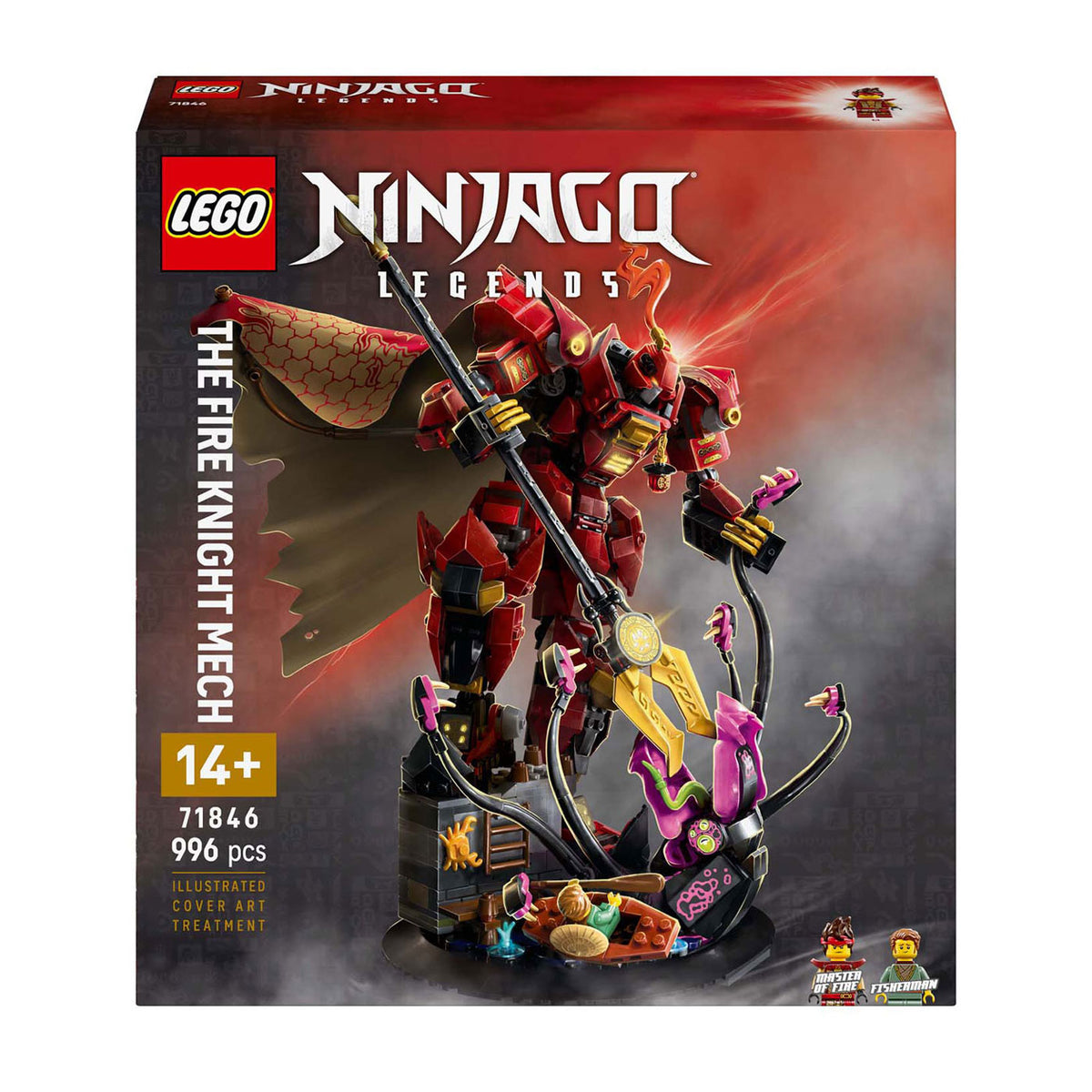 ليجو 71846 نينجاغو فارس النار الميكانيكي مكعبات التركيب LEGO
