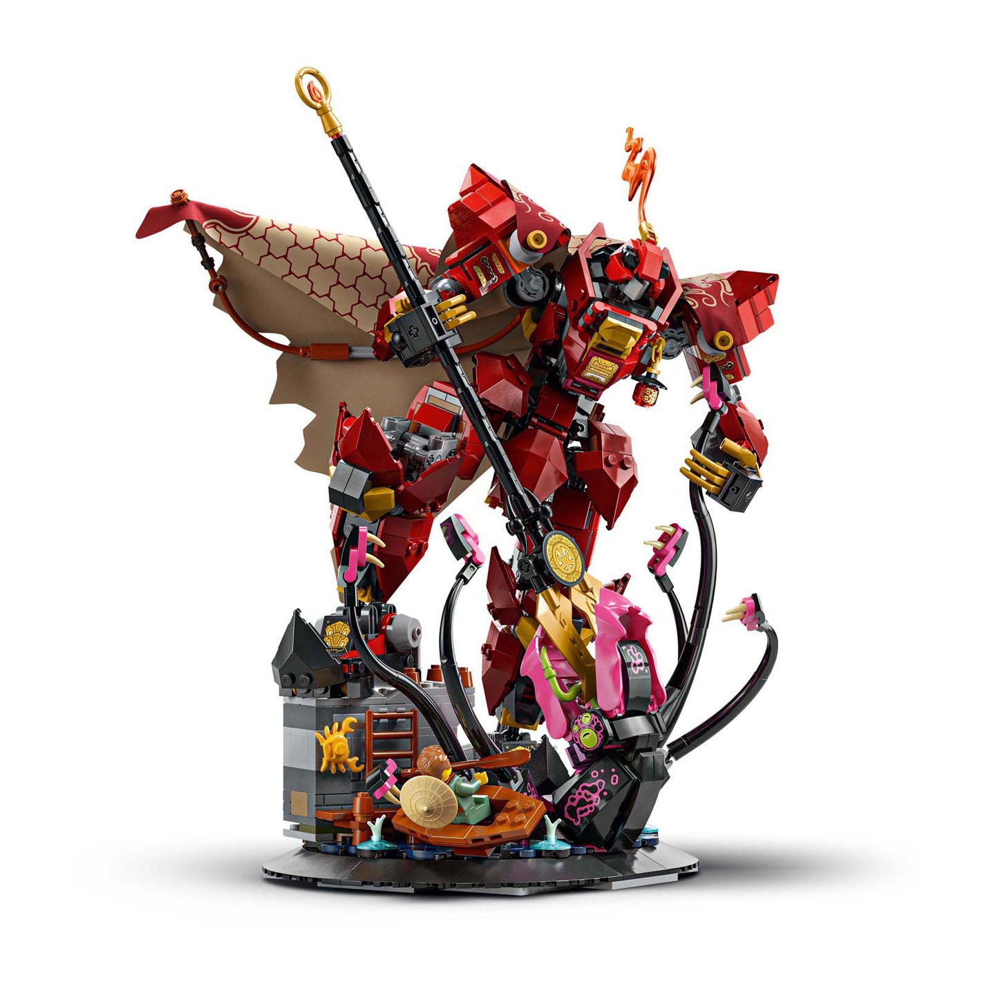 ليجو 71846 نينجاغو فارس النار الميكانيكي مكعبات التركيب LEGO