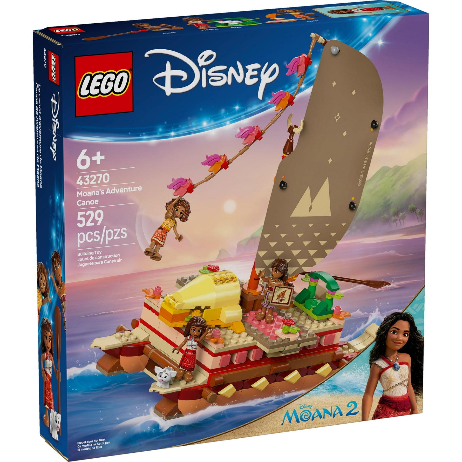 ليجو 43270 ديزني قارب مغامرات موانا مكعبات التركيب LEGO
