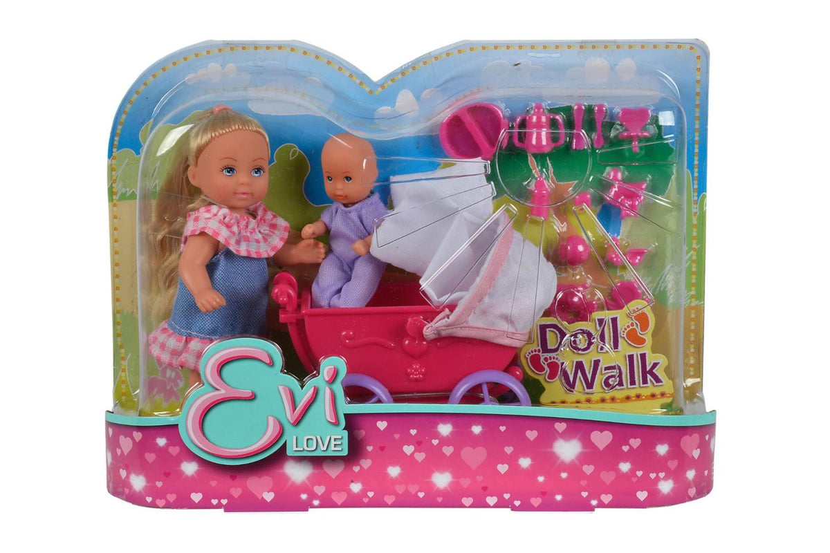 ايفي لاف دمية مع عربة دمية صغيرة دمية مع اكسسوارات Evi Love