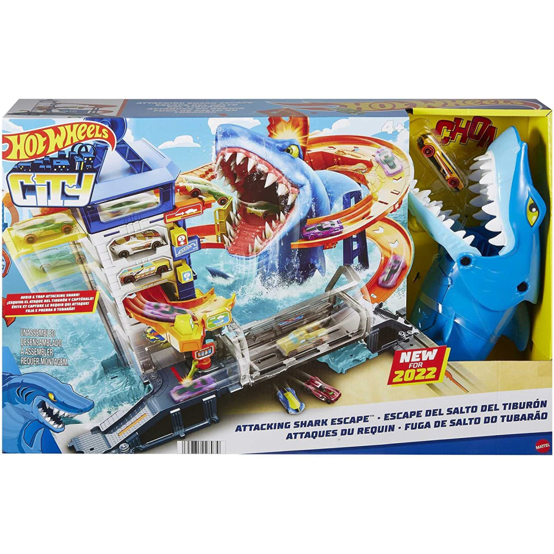 هوت ويلز مضمار تحدي القرش مركبات مع مسار HotWheels