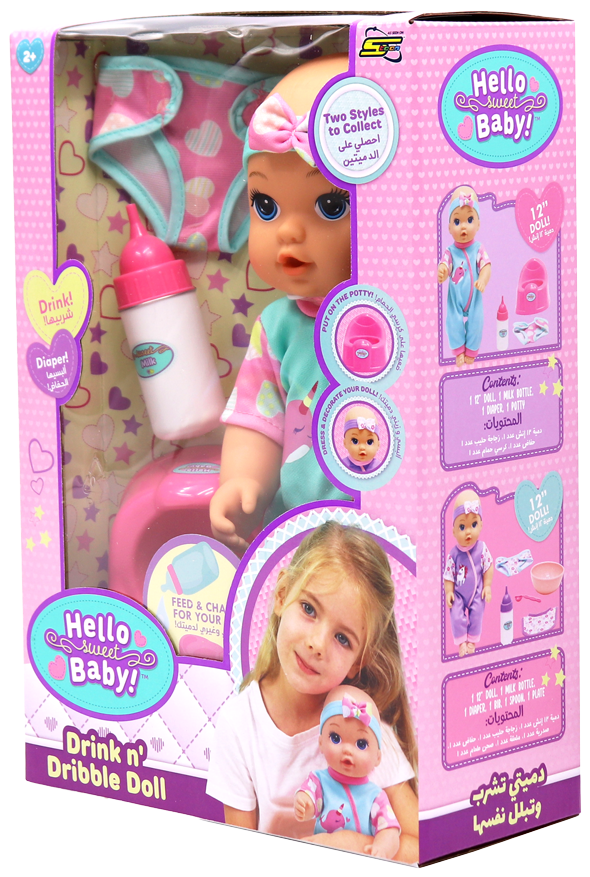 هيلو سويت بيبي دمية المواليد تشرب وتبلل دمى المواليد Hello Sweet Baby