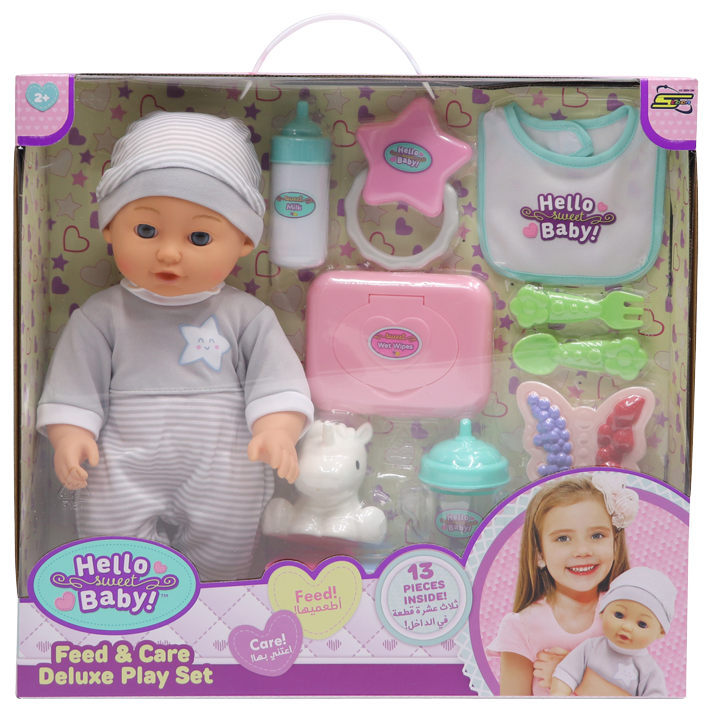 هيلو سويت بيبي دمية العناية وإطعام الطفل دمى المواليد Hello Sweet Baby