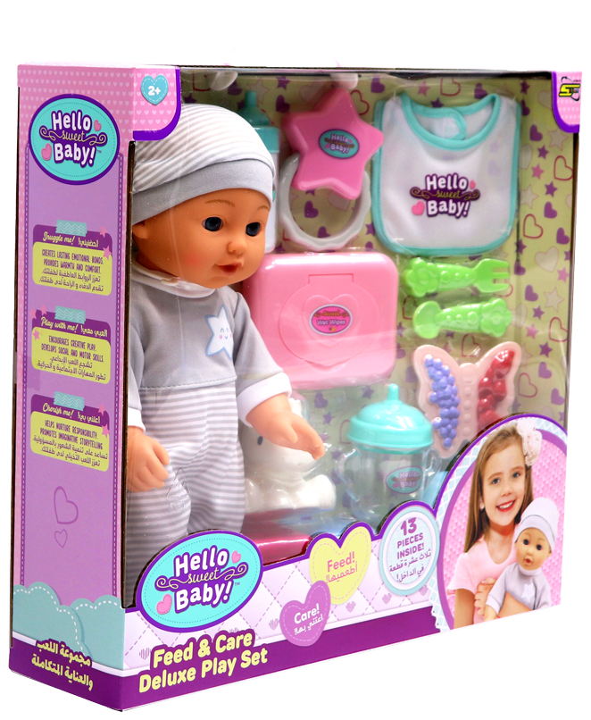 هيلو سويت بيبي دمية العناية وإطعام الطفل دمى المواليد Hello Sweet Baby