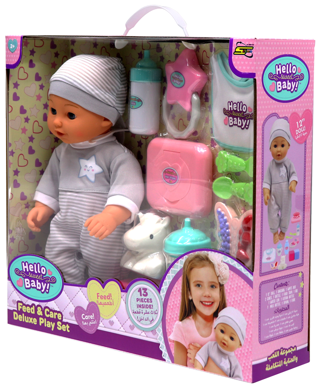هيلو سويت بيبي دمية العناية وإطعام الطفل دمى المواليد Hello Sweet Baby
