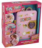 فان لوكيتس مذكرات سرية باللون الوردي اللامع رسم و تلوين FUNLOCKETS