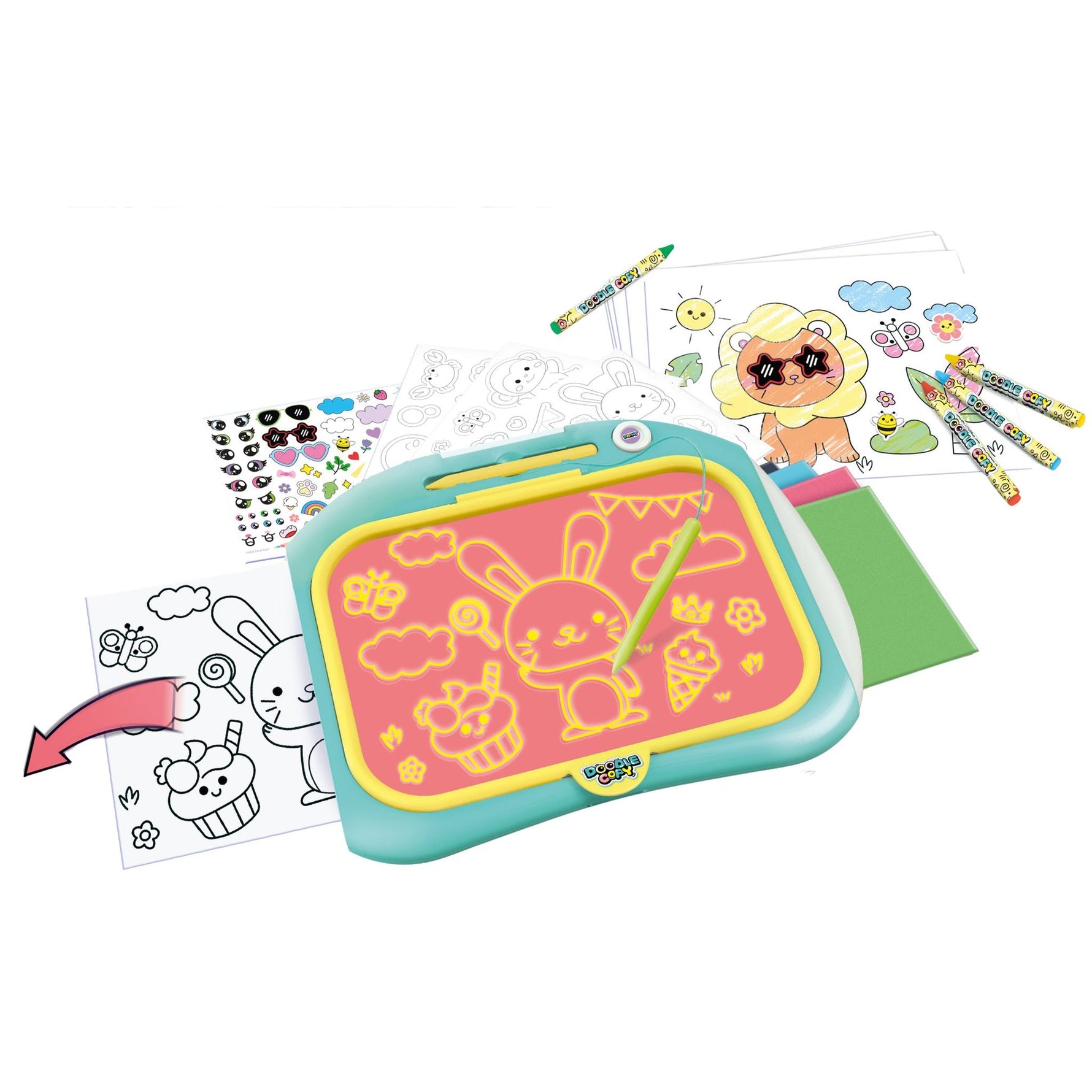 دودل كوبي سبورة وجهاز لوحي للرسم والطباعة رسم و تلوين canal toys