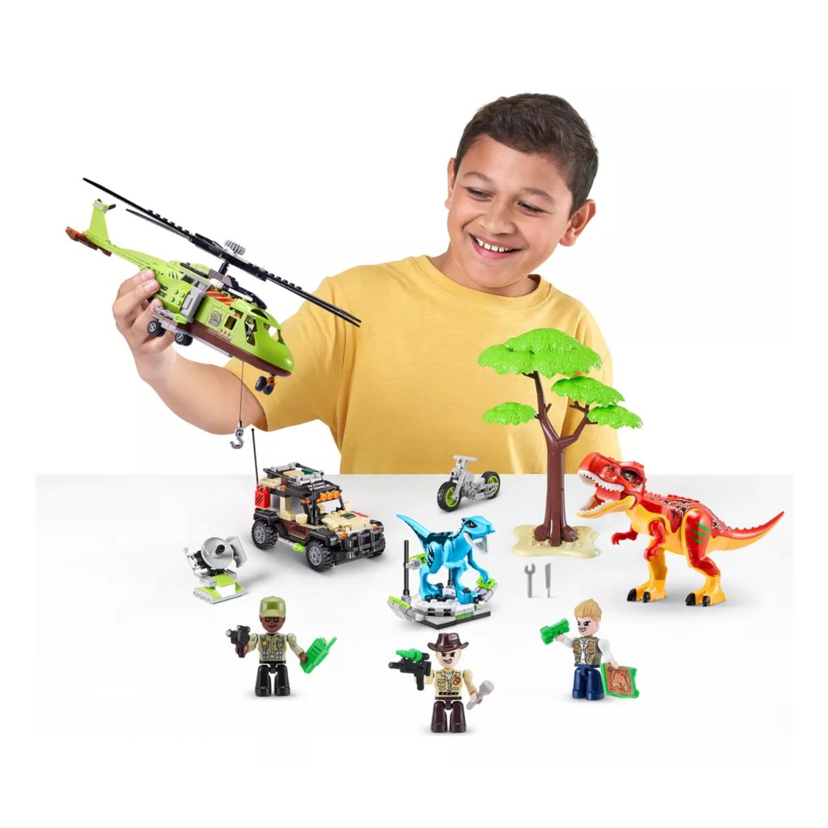 ماكس لعبة صيد الديناصورات 592 قطعة مكعبات التركيب Zuru