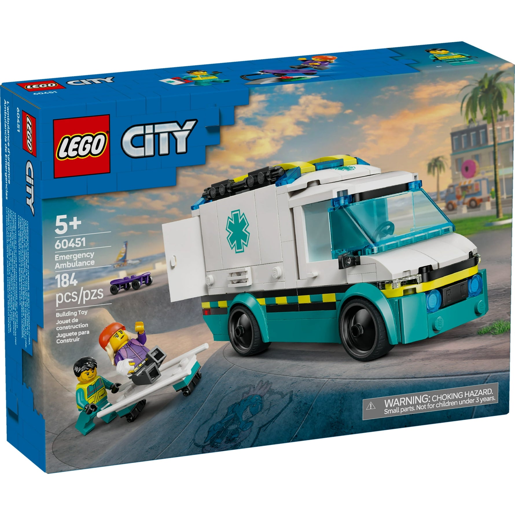 ليجو 60451 سيتي سيارة إسعاف الطوارئ مكعبات التركيب LEGO