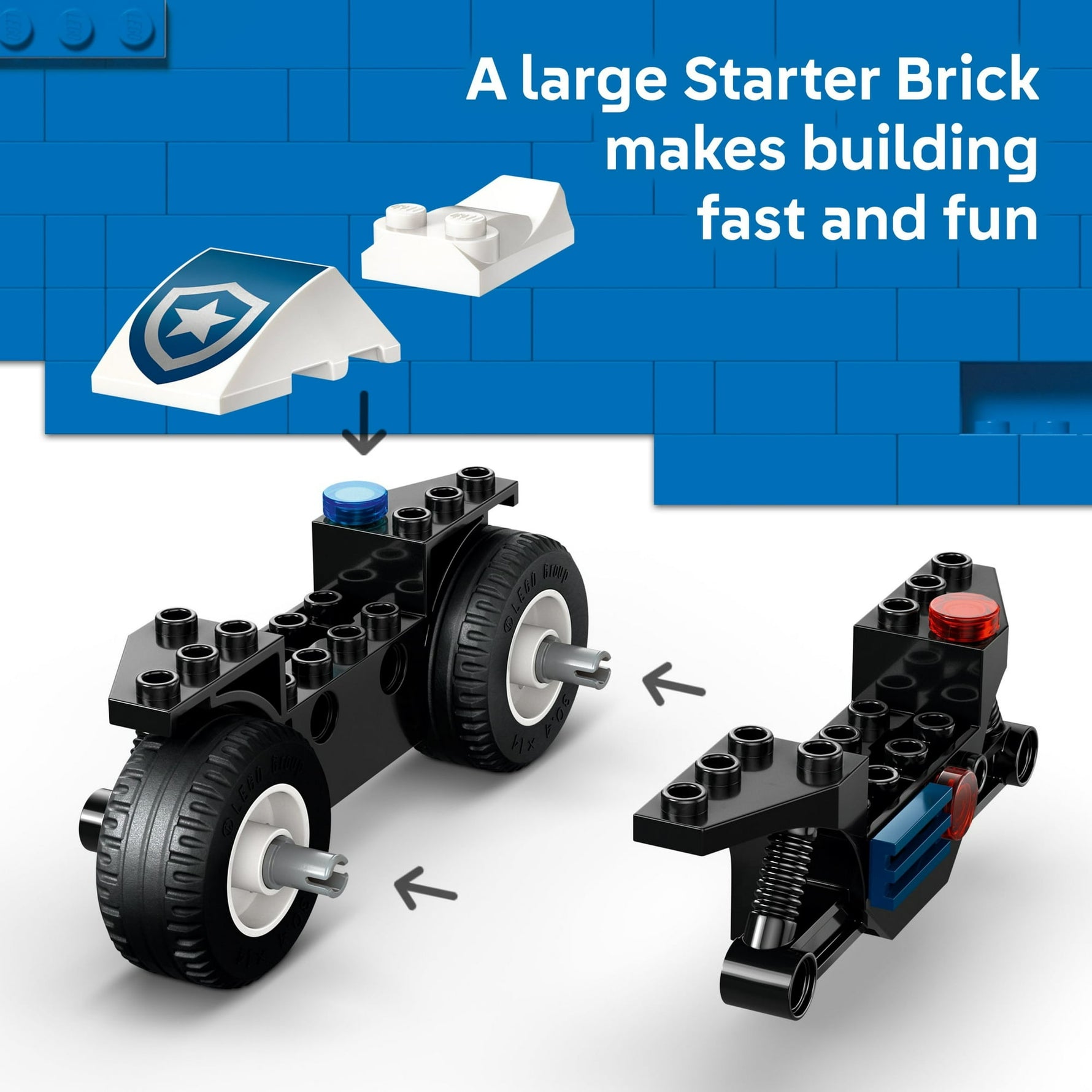 ليجو 60455 سيتي دراجة مطاردة الشرطة مكعبات التركيب LEGO