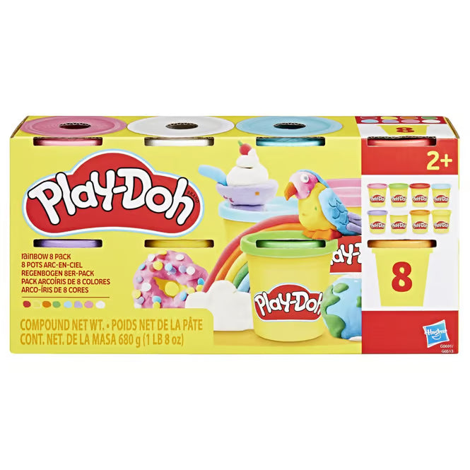 بلاي دو صلصال قوس قزح 8 قطع الصلصال والمعجون Play-Doh