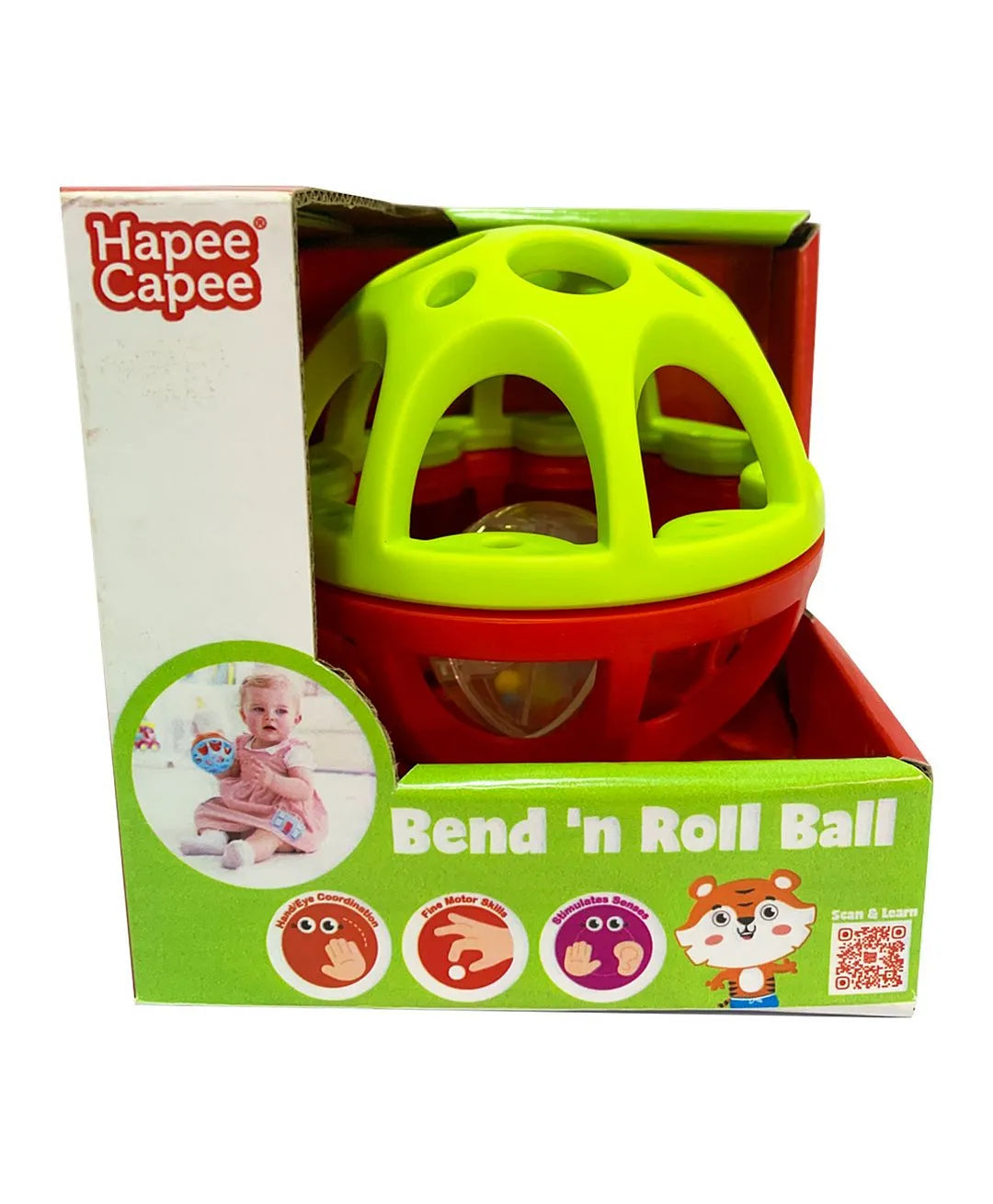 هابي كابي لعبة كرة الانحناء والتدحرج الوان متنوعة مواليد تفاعلي Hapee Capee