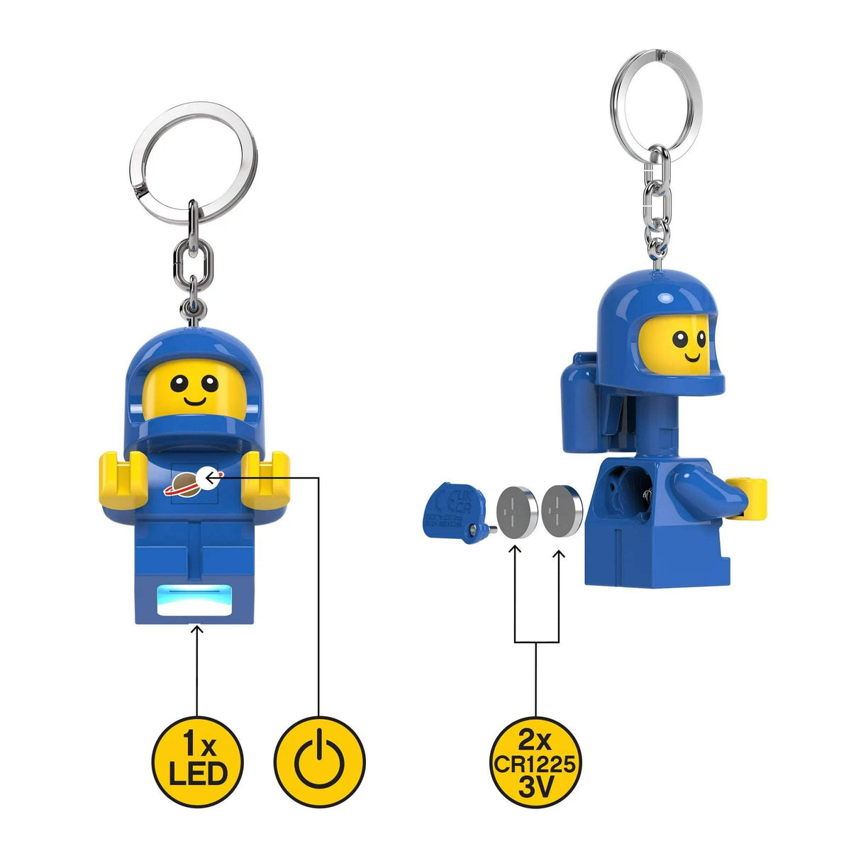 ليجو اي كيو سلسلة مفاتيح طفل فضائي مكعبات التركيب LEGO
