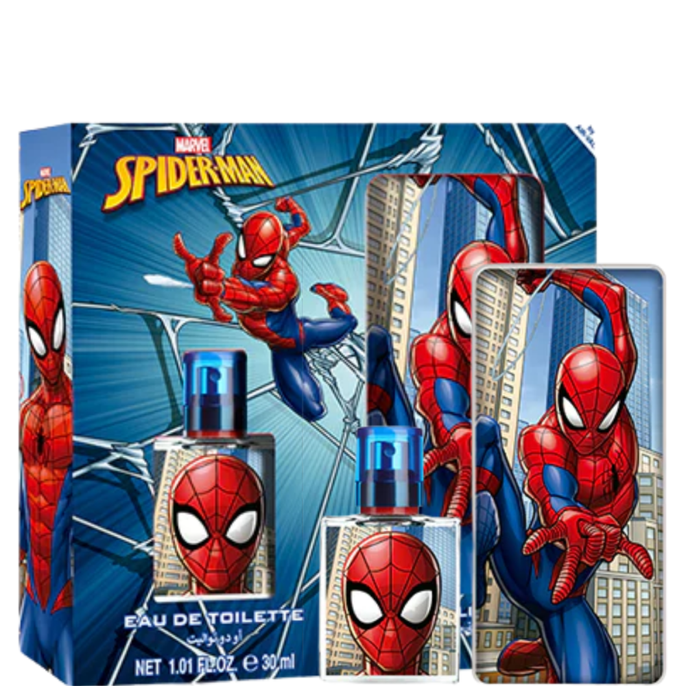 مارفل سبايدر مان عطر تواليت 30مل مع مقلمة معدنية أدوات مدرسية Marvel