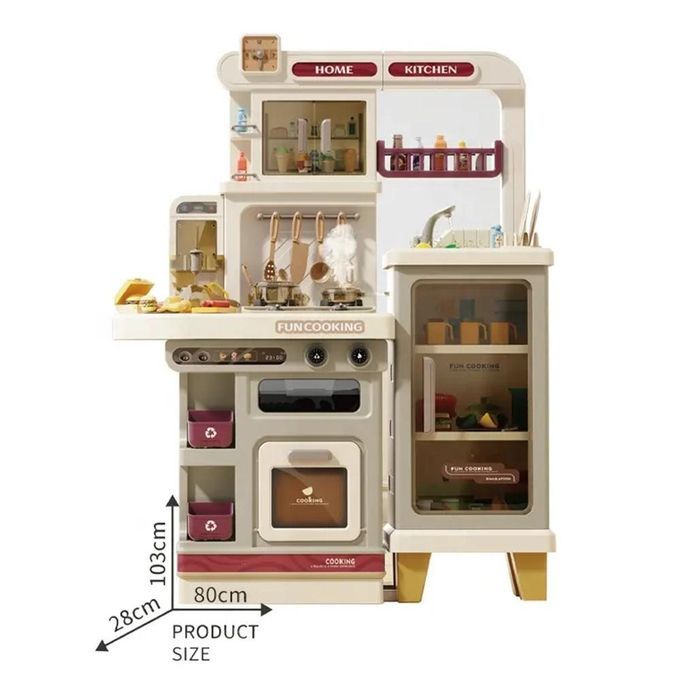 طقم مطبخ 94 قطعة مع بخار ألعاب المطابخ LOCAL