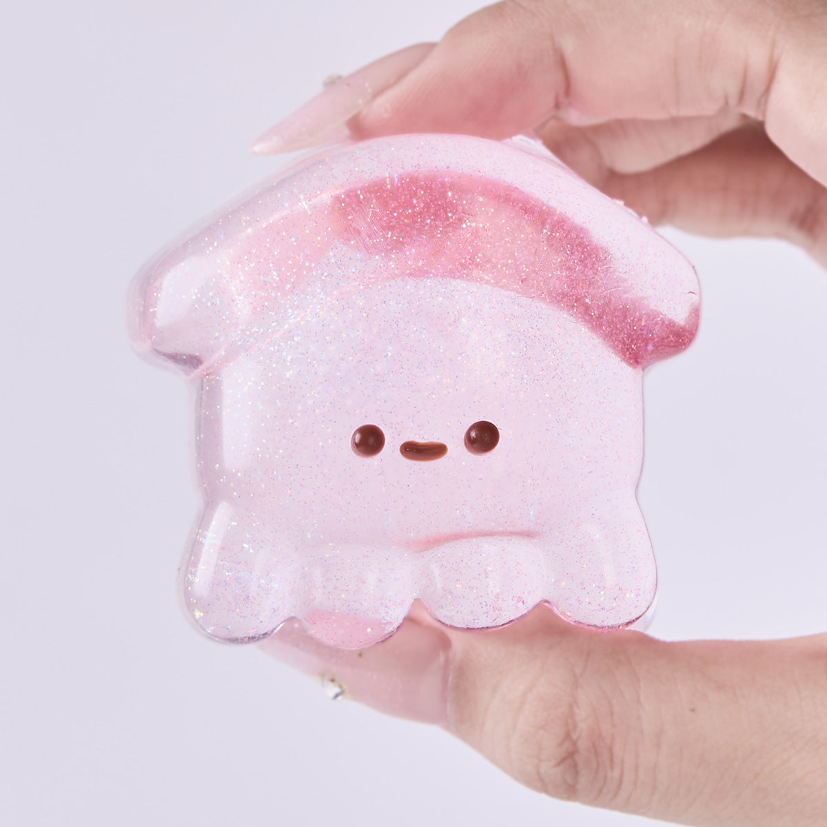تابا سكوشي حبار وردي قابل للضغط التمدد والضغط TABA SQUISHY