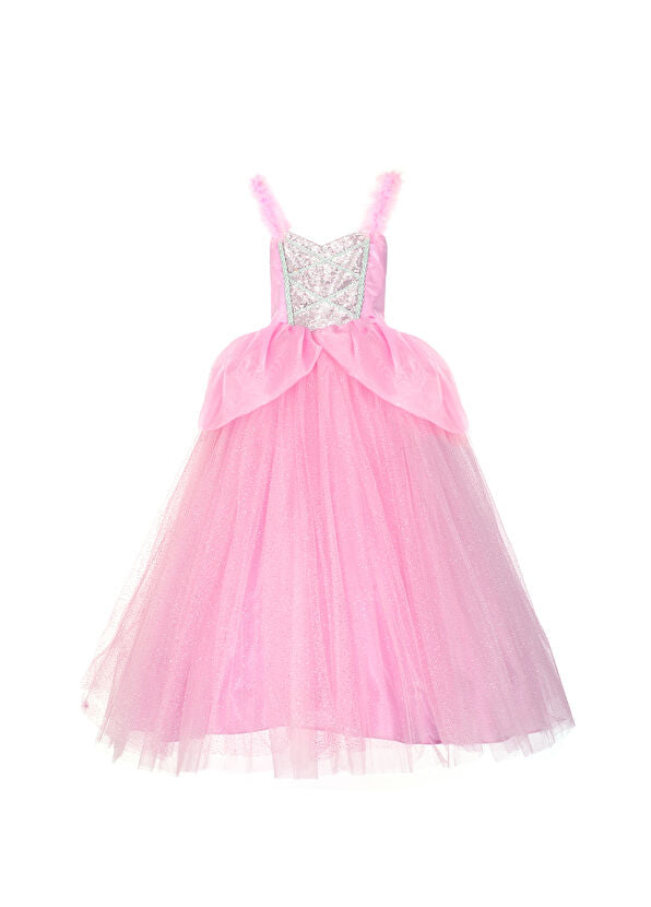 فيري لاند فستان سندريلا وردي 8-9 ملابس الأميرات Fairy Land