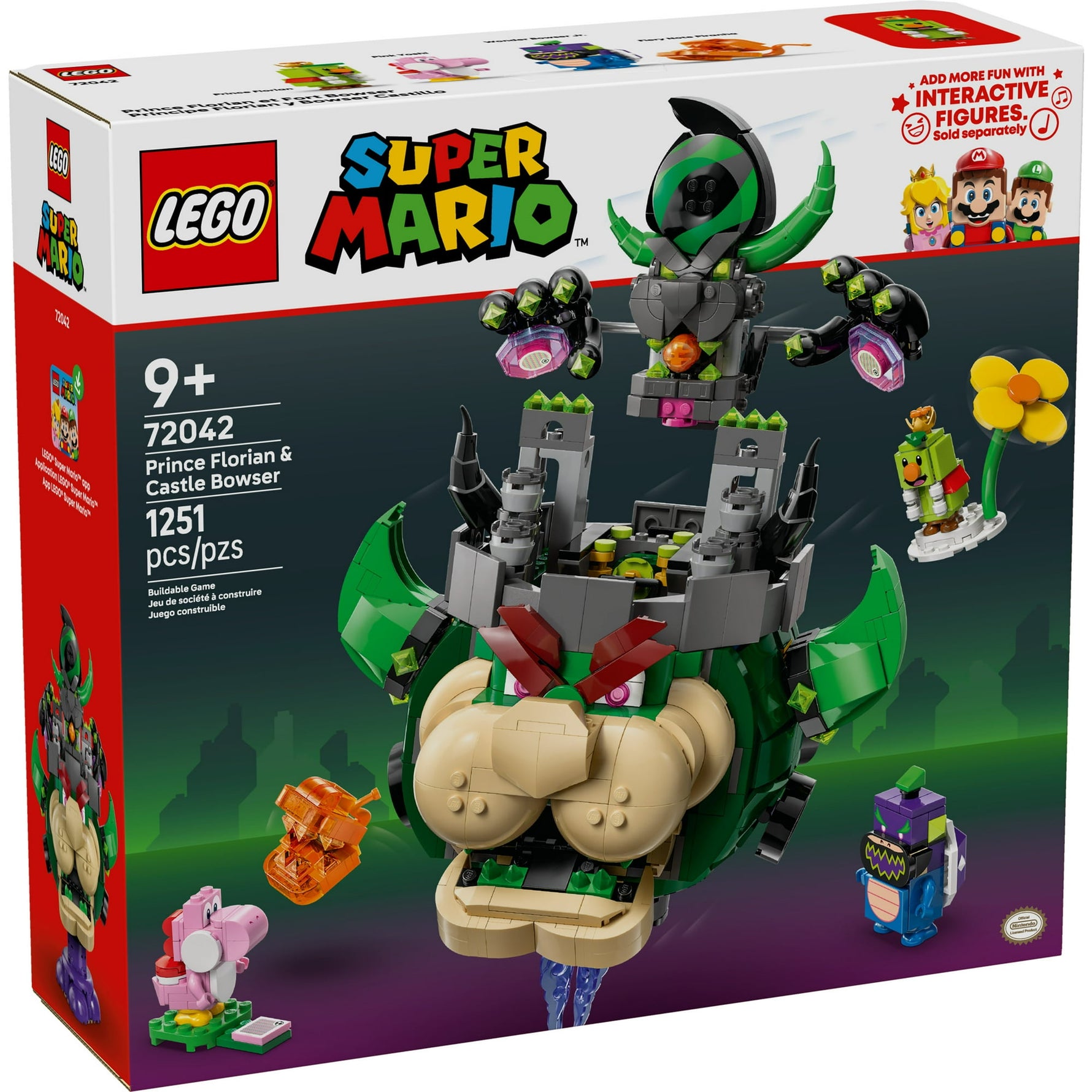 ليجو 72042 سوبر ماريو الأمير فلوريان وقلعة باوزر مكعبات التركيب LEGO
