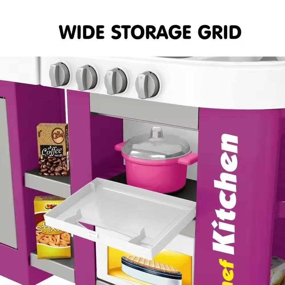 طقم مطبخ مع 53 قطعة ألعاب المطابخ LOCAL