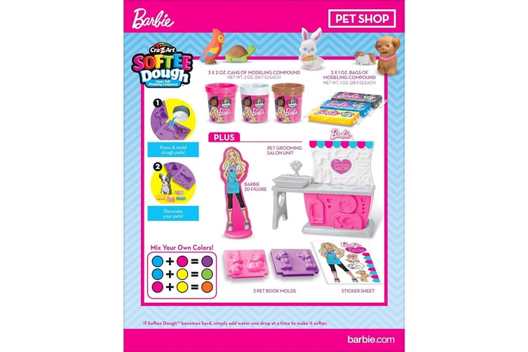 باربي سوفتي دو بيت شوب مع صالون حلاقة الصلصال والمعجون Craz-Art
