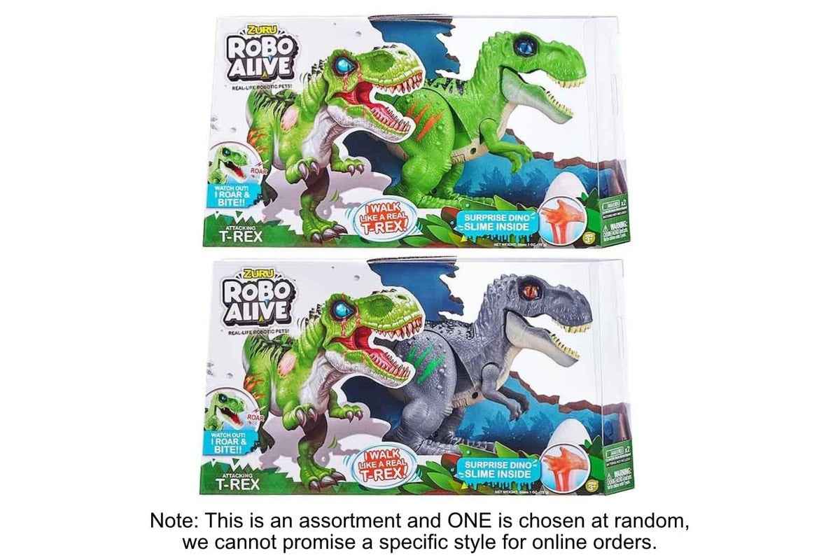 روبو ألايف ديناصور تي ريكس الوان متنوعه مجسمات الحيوانات Zuru