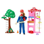 باربي العاب وعروسة رجل الاطفاء دمية مع اكسسوارات Barbie